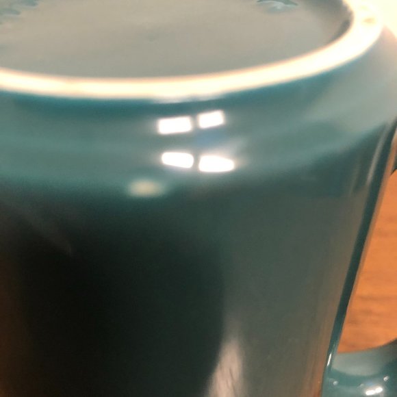 FEDERAL MILK GLASS 10 OZ.` BLACK ROYAL NORFOLK   GREEN  TANKARD STEIN MUG - Picture 11 of 14